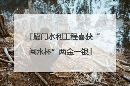 厦门水利工程喜获“闽水杯”两金一银