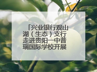兴业银行观山湖（生态）支行走进贵阳一中普瑞国际学校开展“金融知识万里行”宣传活动