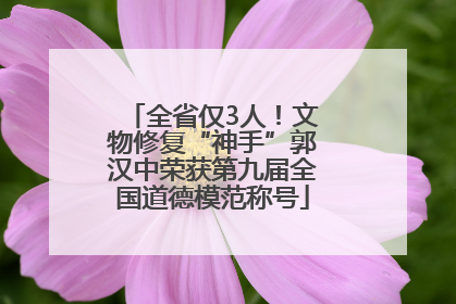 全省仅3人！文物修复“神手”郭汉中荣获第九届全国道德模范称号