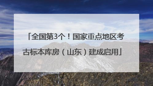 全国第3个！国家重点地区考古标本库房（山东）建成启用
