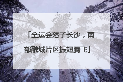 全运会落子长沙，南部融城片区振翅腾飞