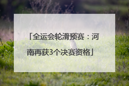 全运会轮滑预赛：河南再获3个决赛资格