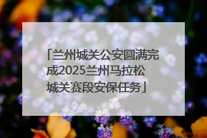 兰州城关公安圆满完成2025兰州马拉松城关赛段安保任务