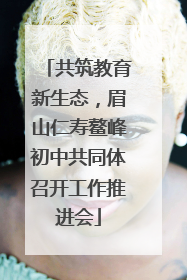 共筑教育新生态，眉山仁寿鳌峰初中共同体召开工作推进会