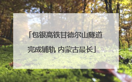 包银高铁甘德尔山隧道完成铺轨 内蒙古最长