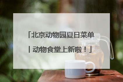 北京动物园夏日菜单丨动物食堂上新啦！