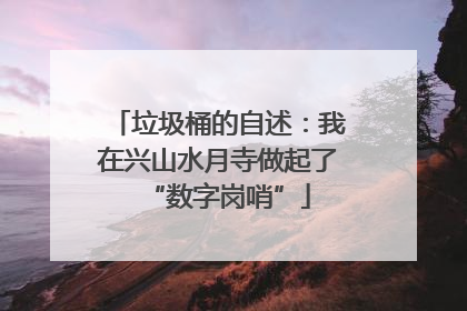 垃圾桶的自述：我在兴山水月寺做起了“数字岗哨”