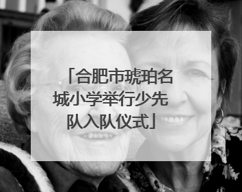 合肥市琥珀名城小学举行少先队入队仪式