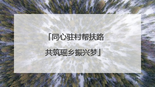 同心驻村帮扶路 共筑瑶乡振兴梦