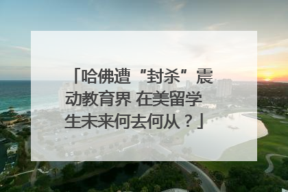 哈佛遭“封杀”震动教育界 在美留学生未来何去何从？