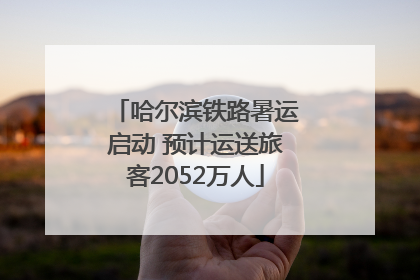 哈尔滨铁路暑运启动 预计运送旅客2052万人