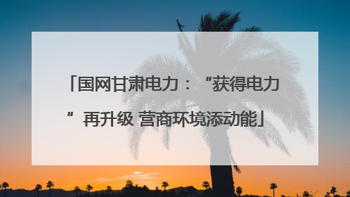国网甘肃电力：“获得电力”再升级 营商环境添动能