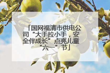 国网福清市供电公司“大手拉小手，安全伴成长”点亮儿童“六一”节