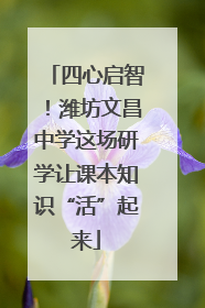 四心启智！潍坊文昌中学这场研学让课本知识“活”起来