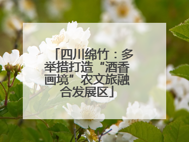 四川绵竹：多举措打造“酒香画境”农文旅融合发展区