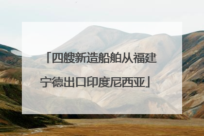 四艘新造船舶从福建宁德出口印度尼西亚