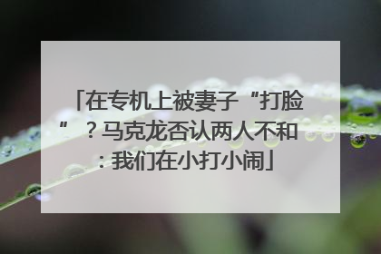 在专机上被妻子“打脸”？马克龙否认两人不和：我们在小打小闹