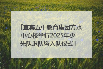 宜宾五中教育集团方水中心校举行2025年少先队退队暨入队仪式