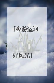 夜游运河好风光