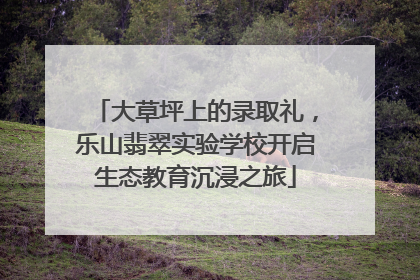 大草坪上的录取礼，乐山翡翠实验学校开启生态教育沉浸之旅