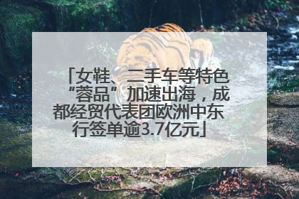 女鞋、二手车等特色“蓉品”加速出海，成都经贸代表团欧洲中东行签单逾3.7亿元