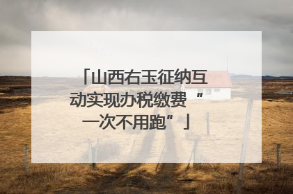 山西右玉征纳互动实现办税缴费“一次不用跑”