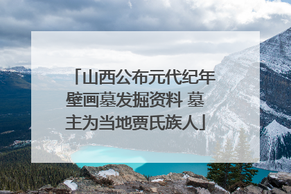 山西公布元代纪年壁画墓发掘资料 墓主为当地贾氏族人