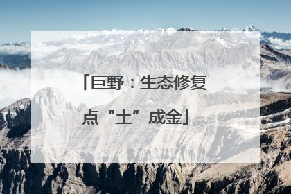 巨野：生态修复点“土”成金