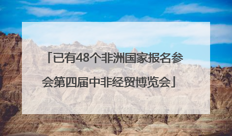 已有48个非洲国家报名参会第四届中非经贸博览会