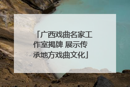 广西戏曲名家工作室揭牌 展示传承地方戏曲文化