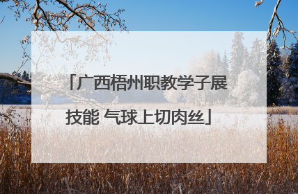 广西梧州职教学子展技能 气球上切肉丝