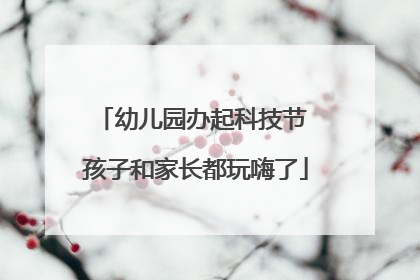 幼儿园办起科技节 孩子和家长都玩嗨了
