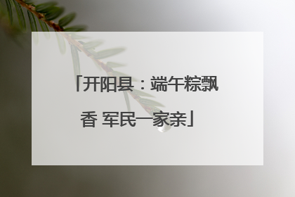 开阳县：端午粽飘香 军民一家亲
