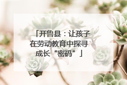 开鲁县：让孩子在劳动教育中探寻成长“密码”