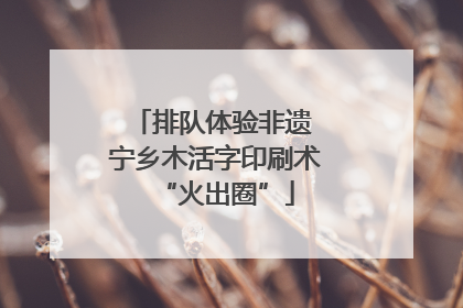 排队体验非遗 宁乡木活字印刷术“火出圈”