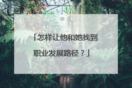 怎样让他和她找到职业发展路径？