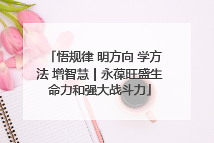 悟规律 明方向 学方法 增智慧｜永葆旺盛生命力和强大战斗力