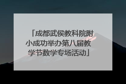 成都武侯教科院附小成功举办第八届教学节数学专场活动