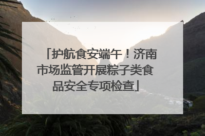 护航食安端午！济南市场监管开展粽子类食品安全专项检查