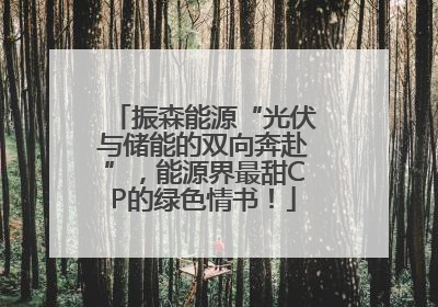 振森能源“光伏与储能的双向奔赴”，能源界最甜CP的绿色情书！