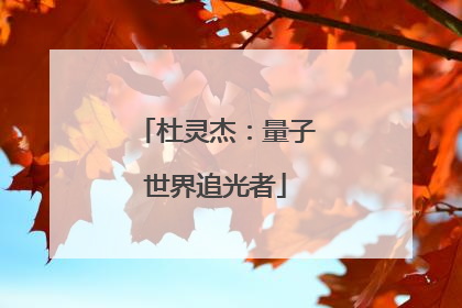 杜灵杰：量子世界追光者