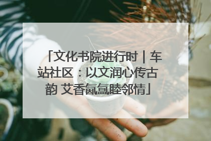 文化书院进行时｜车站社区：以文润心传古韵 艾香氤氲睦邻情