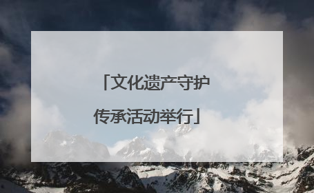 文化遗产守护传承活动举行
