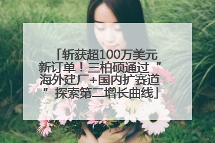 斩获超100万美元新订单！三柏硕通过“海外建厂+国内扩赛道”探索第二增长曲线