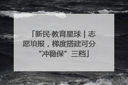 新民·教育星球｜志愿填报，梯度搭建可分“冲稳保”三档