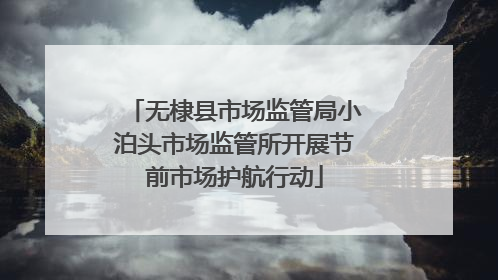 无棣县市场监管局小泊头市场监管所开展节前市场护航行动