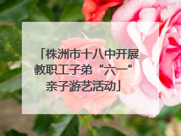 株洲市十八中开展教职工子弟“六一”亲子游艺活动