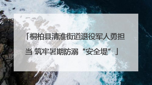 桐柏县清淮街道退役军人勇担当 筑牢暑期防溺“安全堤”