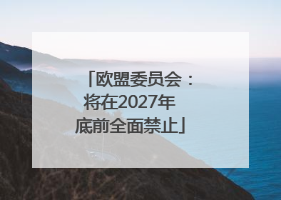 欧盟委员会：将在2027年底前全面禁止