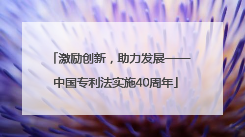 激励创新，助力发展——中国专利法实施40周年